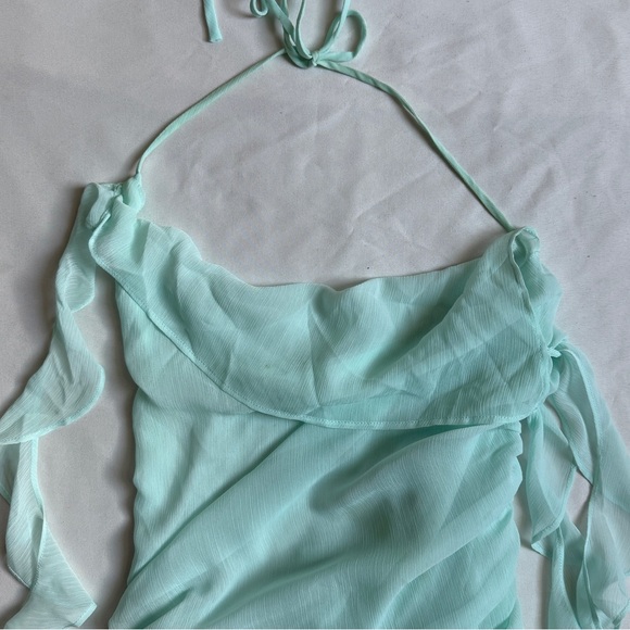 PANN Blue Ruffle Mini Dress - Picture 5 of 9